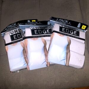 3x NEW 3-Pack Mens Cotton Ribbed Tank Top White